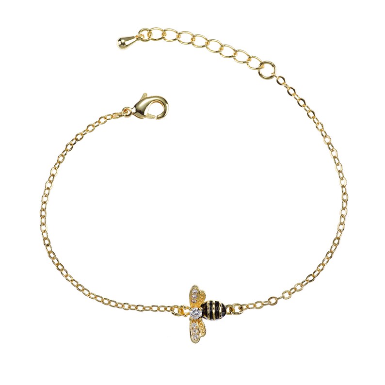 Vintage Gold Daisy & Bee Bracelet