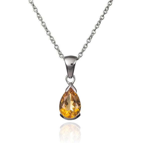 Collana Argento 925 Con Ciondolo Cuore Di Citrino Naturale – COAI, Gioiello Donna Con Pietra Semipreziosa