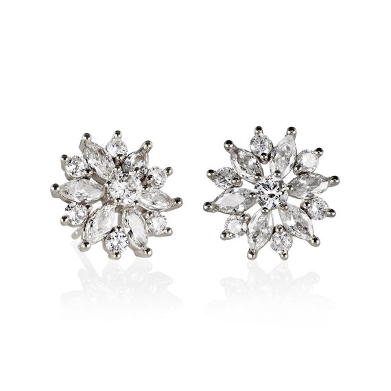 YAZILIND Orecchini da donna in argento Sterling 925 a forma rettangolare con opale