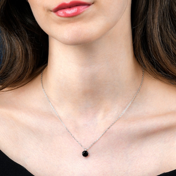 Girocollo In Pelle Nera Con Chiusura In Argento Sterling 925 - Lunghezza 40 Cm, Spessore 2 Mm - Ideale Con Ciondoli - 6