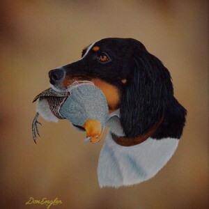 Allie print, hunting dog