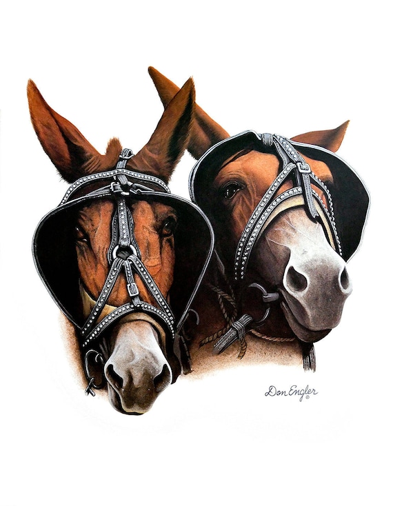 Grandpa's Mules Print