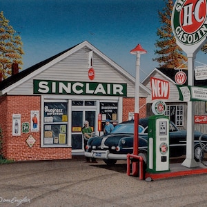 Sinclair gas station print