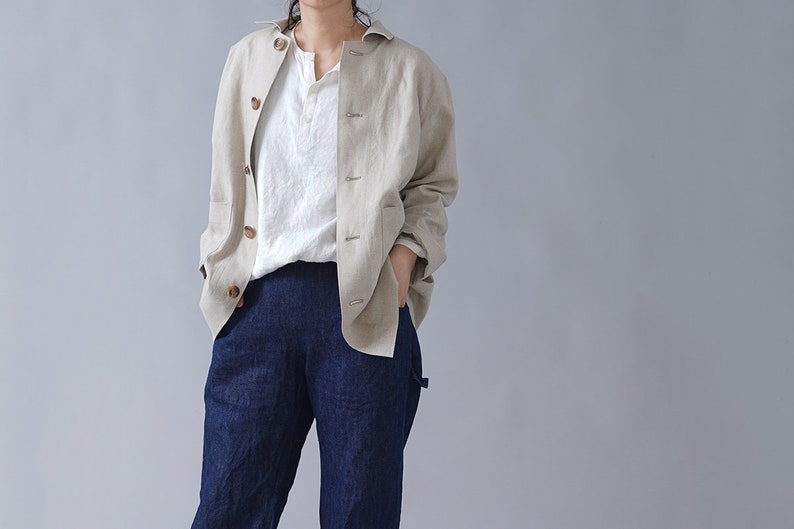 linen work jacket
