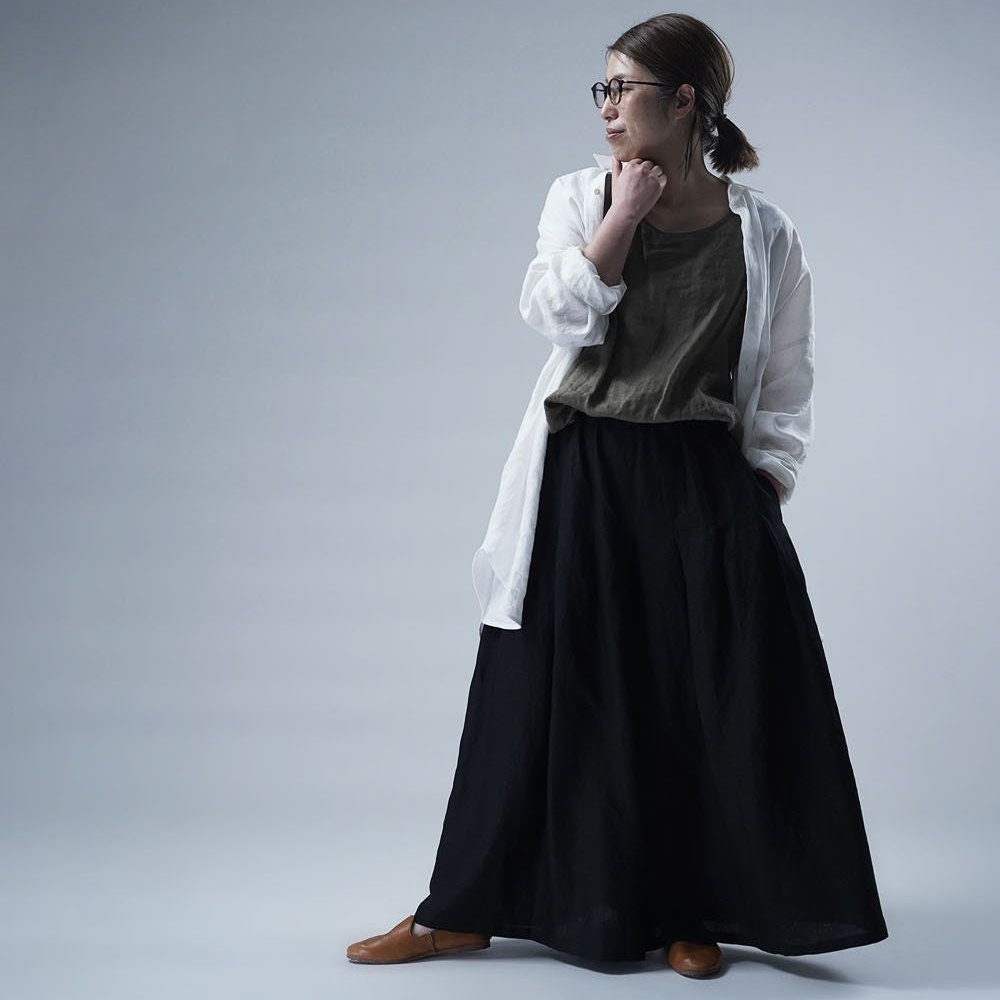 KAKURE-IRO Bi-color Hakama Style Pants - Ametsuchi