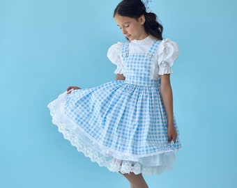 Dorothy baby dress, Blue girl dress, Wizard toddler dress, Cosplay costume, Halloween, Birthday party dress