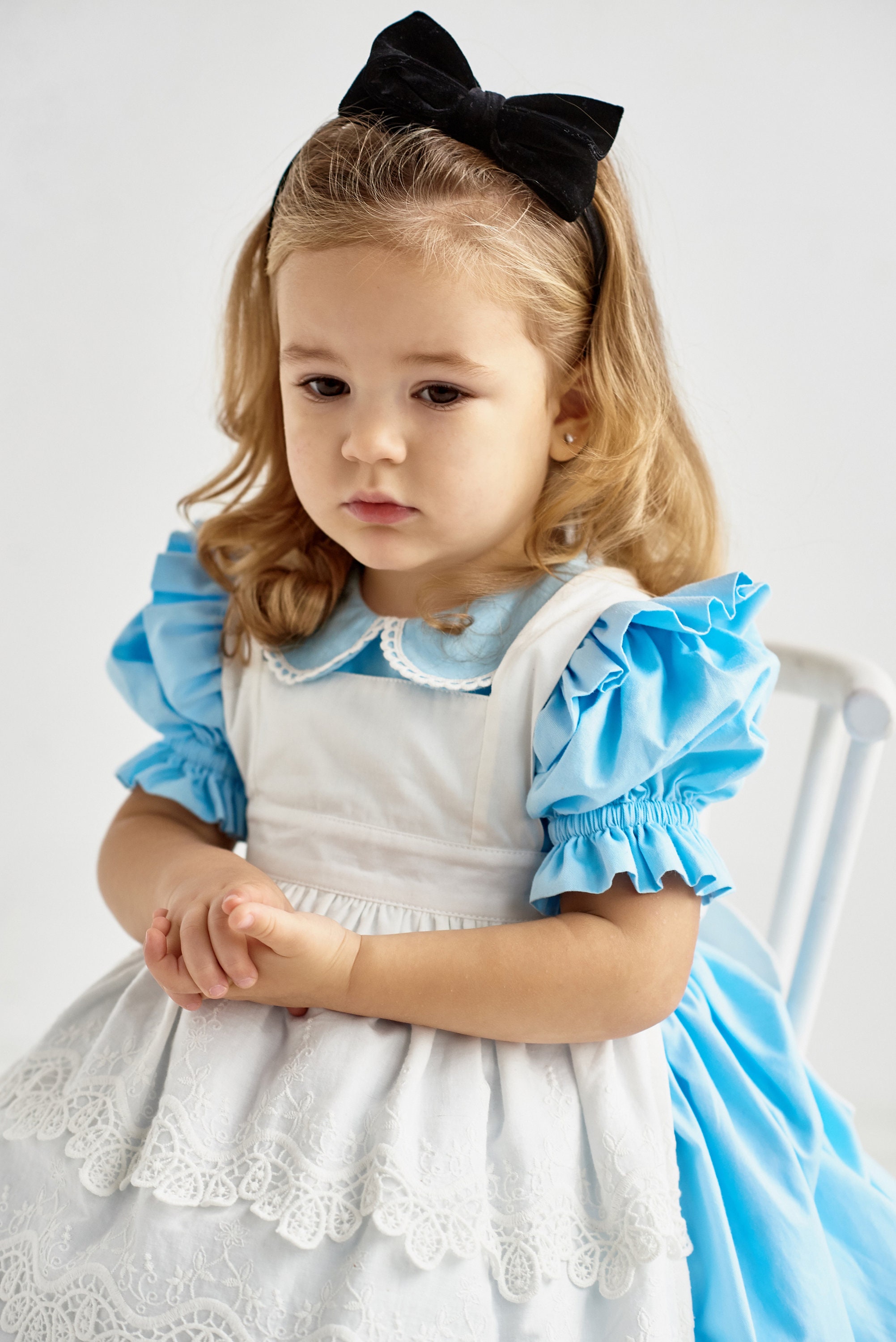 Alice Baby Dress Blue Girl Dress Wonderland Toddler Dress Etsy