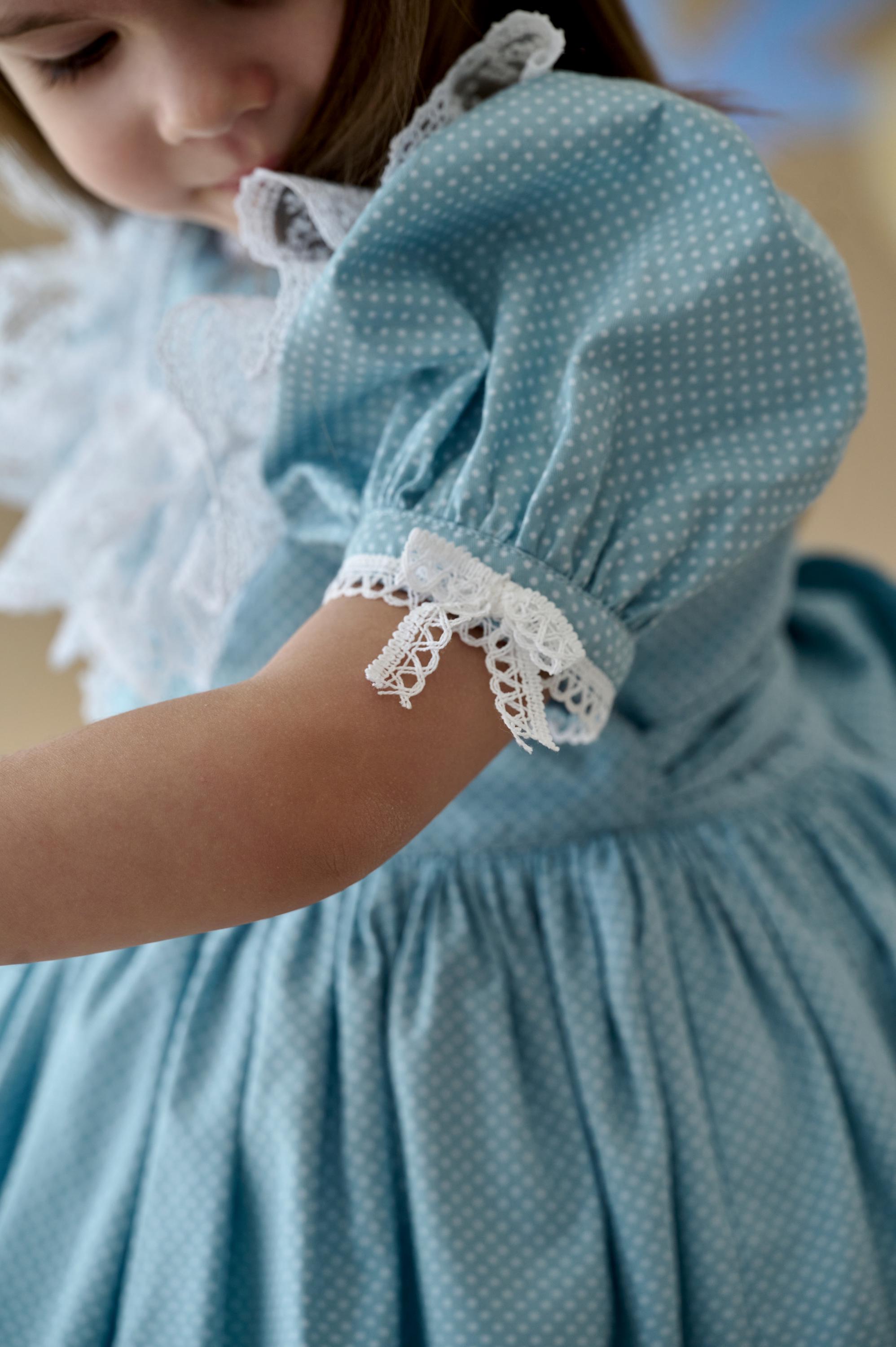 blue easter dress for babies Robin's Egg Blue Confetti Flower Dress main image 1