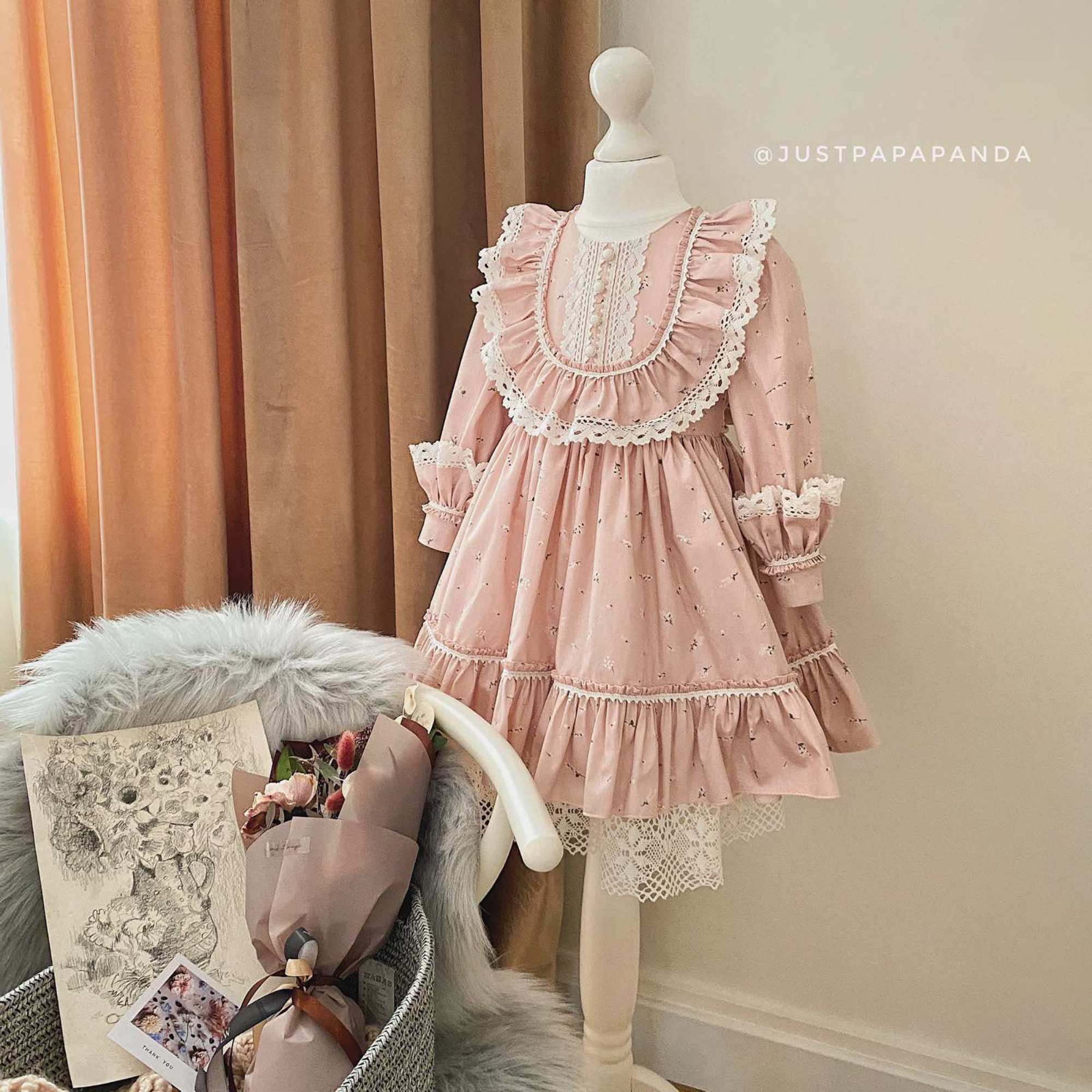 Pink Vintage Girl Dress Easter Dress Ruffle Baby Dress Newborn Outfit Kids Dress Baby Shower Cotton Dress Christmas Clothes Etsy