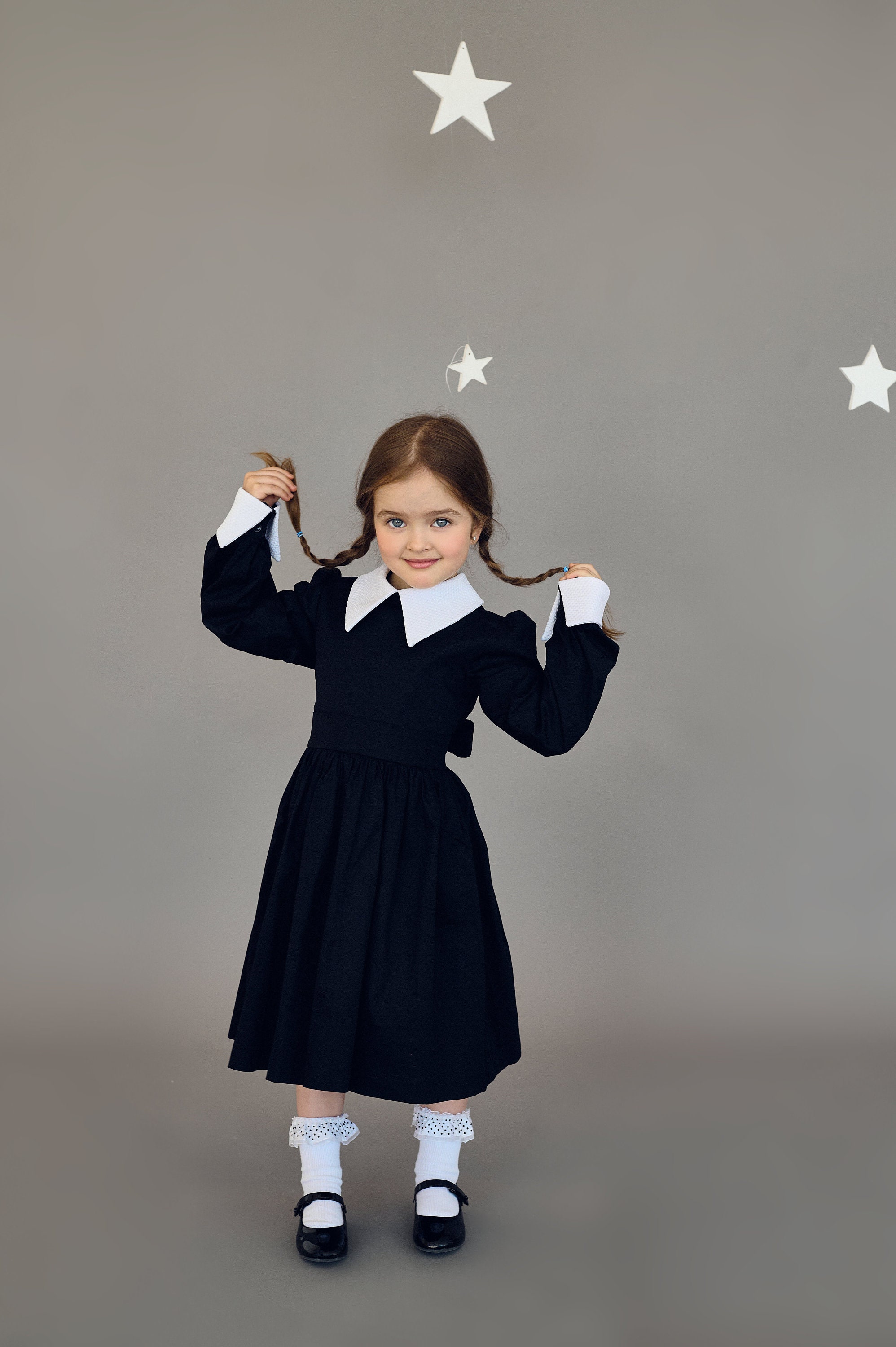 Girls Wednesday Addams Dress - Etsy