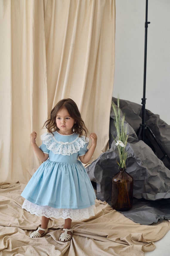 Girls blue store easter dress