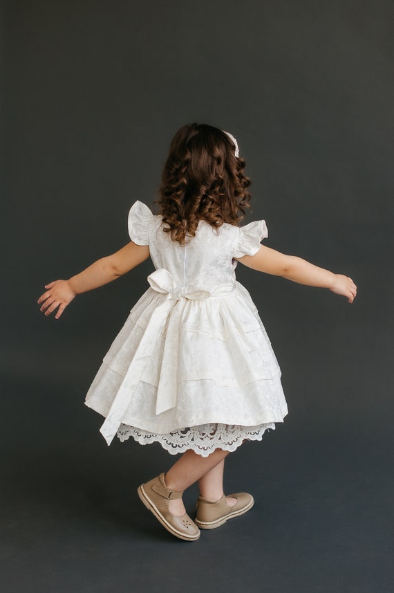 Clear White Baby Flower Girl Dress Toddler Wedding Frock for Girl and Newborn Boho Lace Apparel for Infant Christening Baptism Gown Etsy Canada