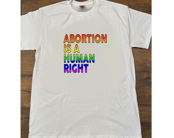 Abortion is a Human Right Gay Pride Rainbow Flag Pride T Shirt