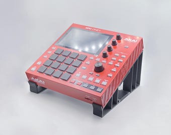 Akai MPC Live MK2用ウォールナットウッドスタンド（リストパッド付き