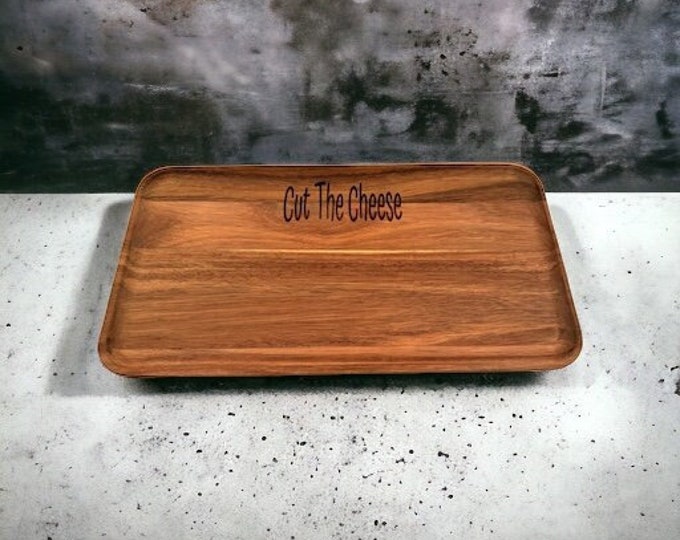 Raised Wooden Cheese Board (Personalized)