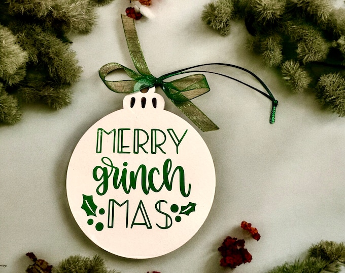 Featured listing image: Merry grinchMAS Christmas Ornament
