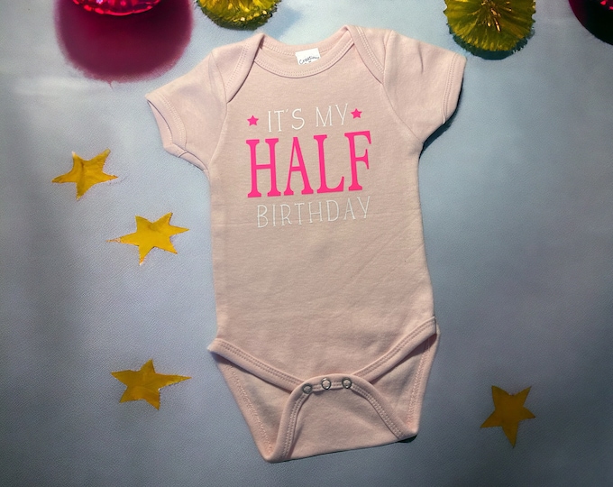 Girl Half Birthday Onesie