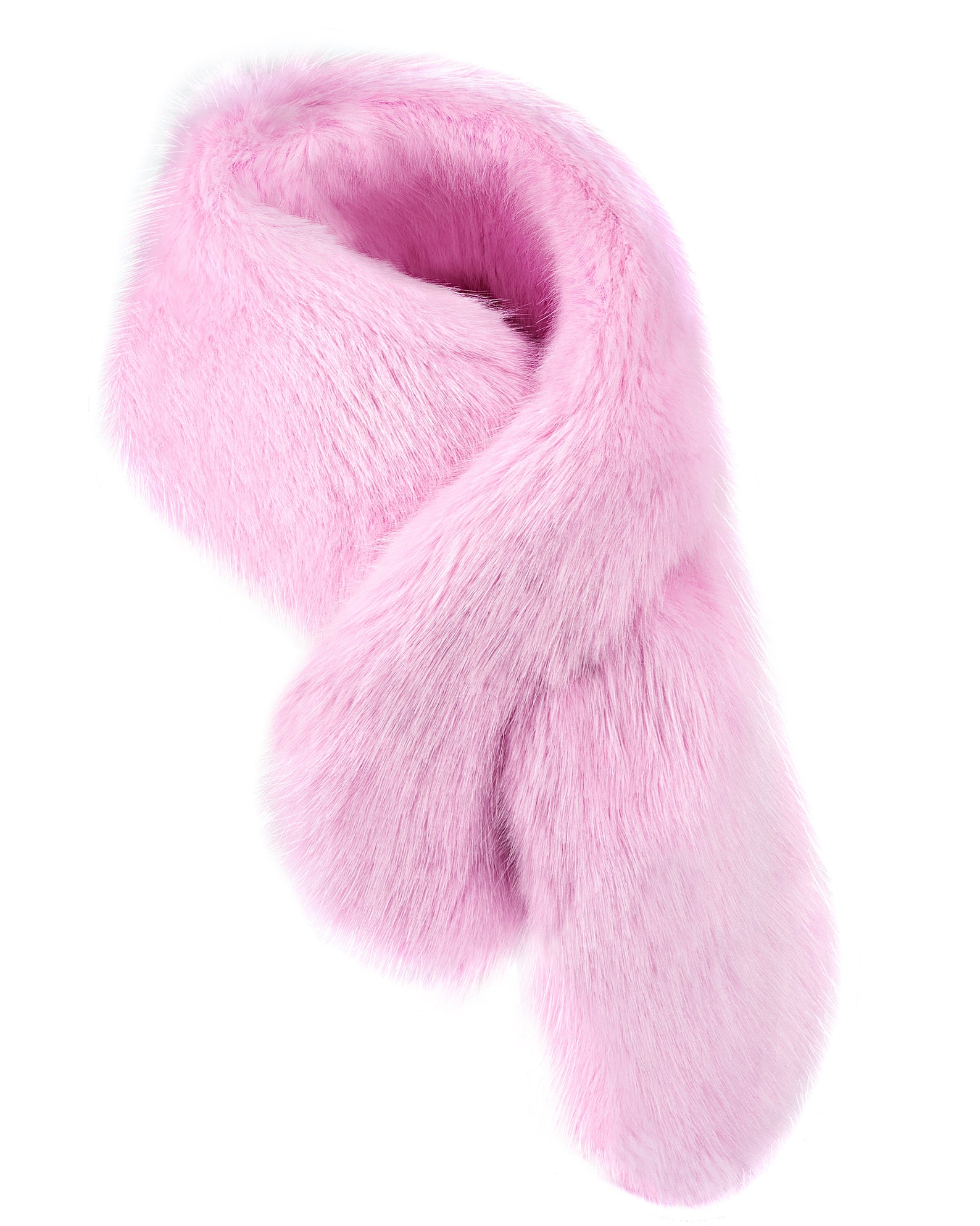 Pink super fluffy faux fur cozy scarf Etsy