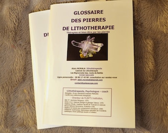 Glossary of Lithotherapy Author Alain MORALA 64pages