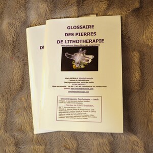 Glossary of Lithotherapy Author Alain MORALA 64 pages