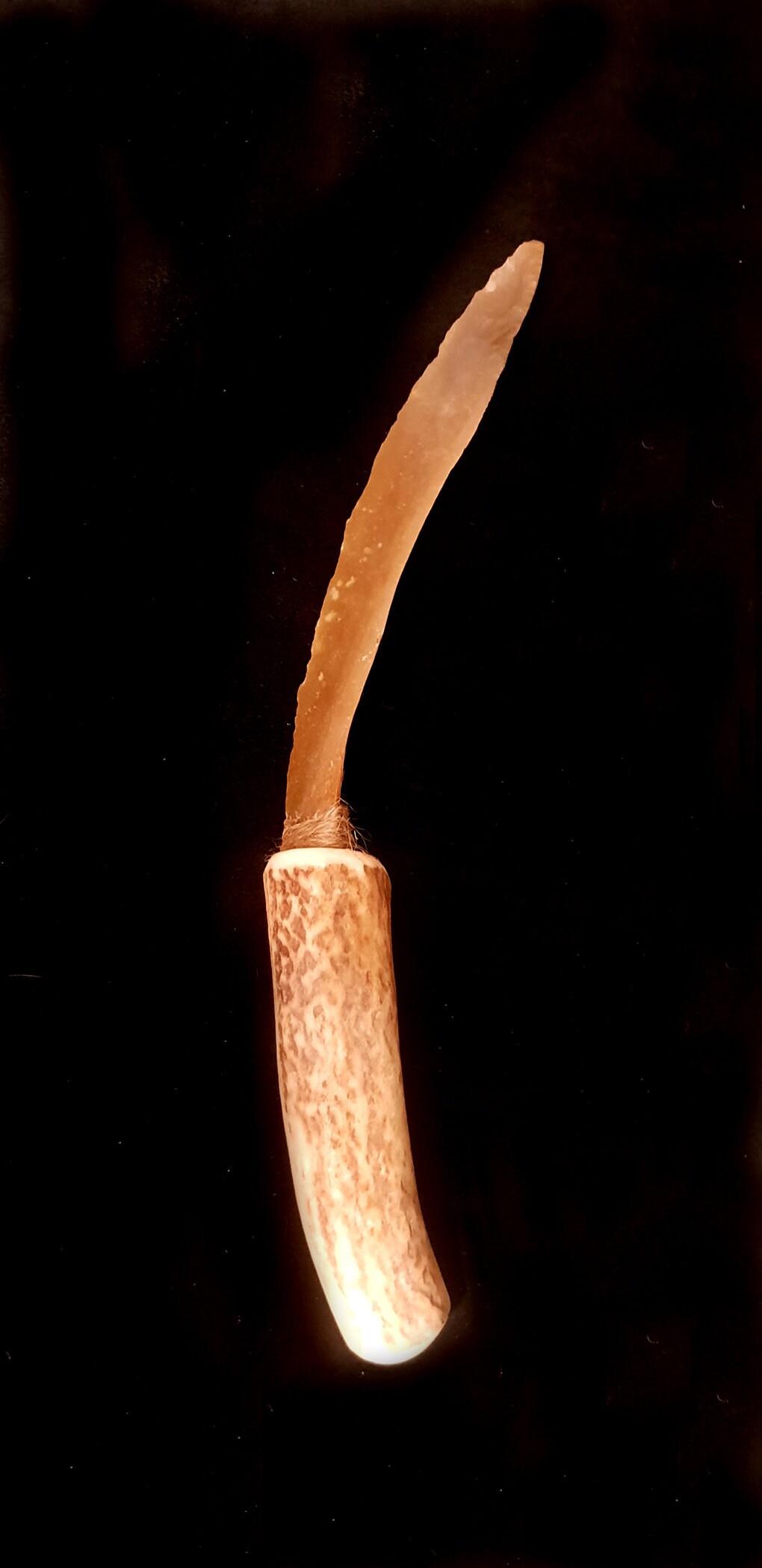 FLINT KNIFE on Long but Curved BLADE Struck in Direct Removal Etsy