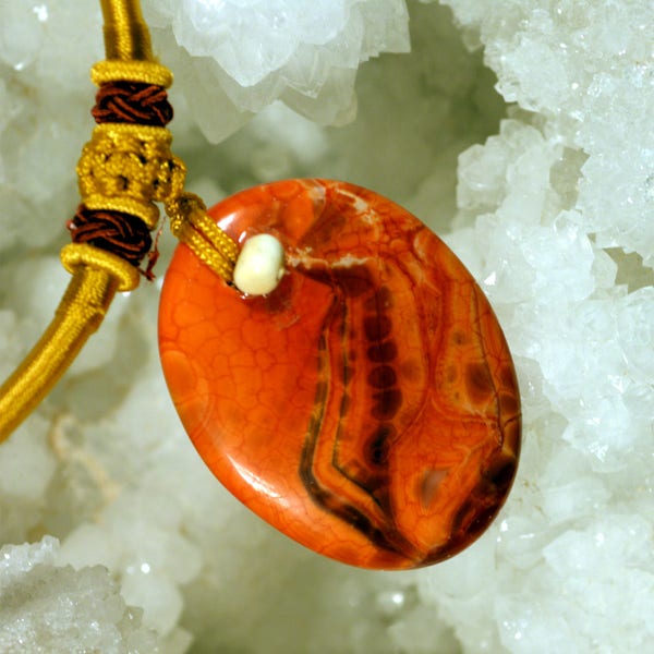 Pendentif agate de feu N53