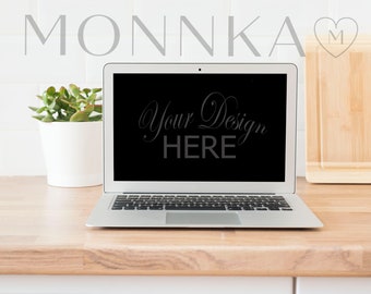 Laptop Screen Mockup, Computer Mockup, MacBook Mockup, Screen Mockup, Laptop Mockup, Digital Device Mockup, Laptop on a desk, Kitchen Mockup