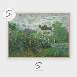 Beautiful Vintage Oil Painting, Neutral Impressionist Art, Countryside Landscape, Farmhouse Decor, Digital Download
