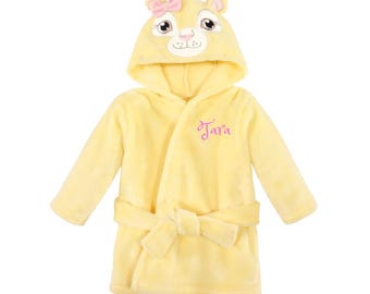PERSONALIZED Baby Bathrobe -Lioness -Infant Bath robe -Custom Monogram /Name Embroidered Gift /Elephant /Infant /Baby Shower /Baby Bath Robe
