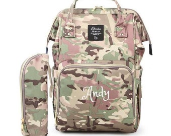 camo diaper bolsa for boy