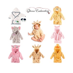 PERSONALIZED Baby Bathrobe Animal 0-9 MONTH Bath robe -Custom Monogram /Name Embroidered Gift /Elephant /Infant /Baby Shower /Baby Bath Robe