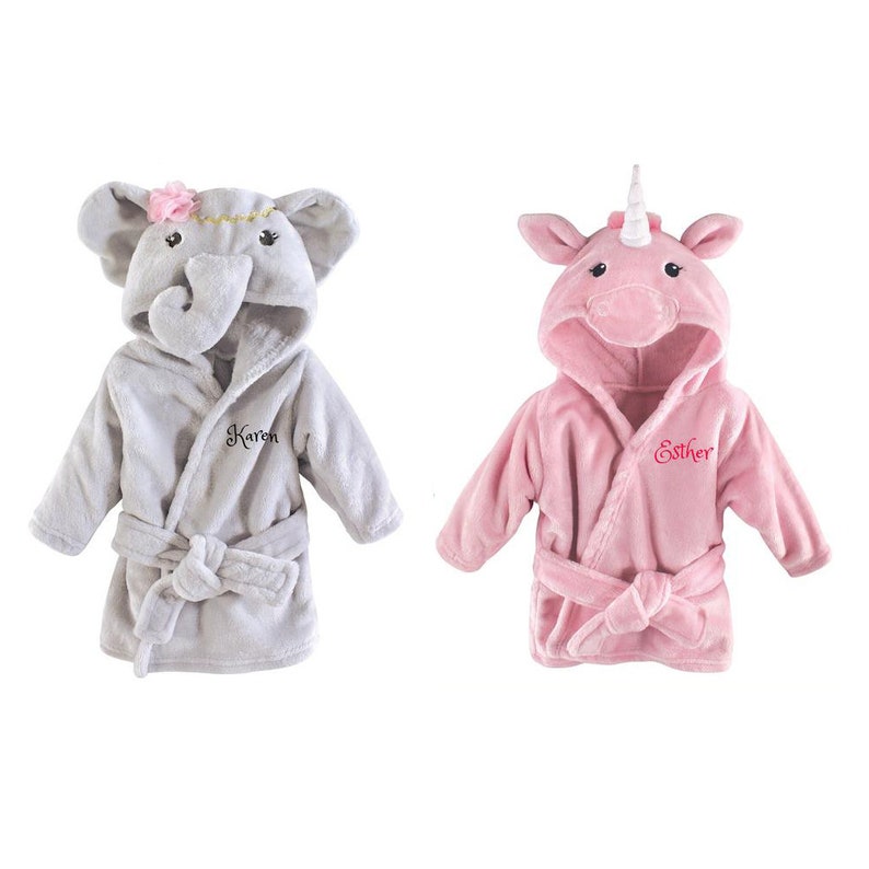 PERSONALIZED Baby Bathrobe UNICORN infant Bath Robe custom Etsy