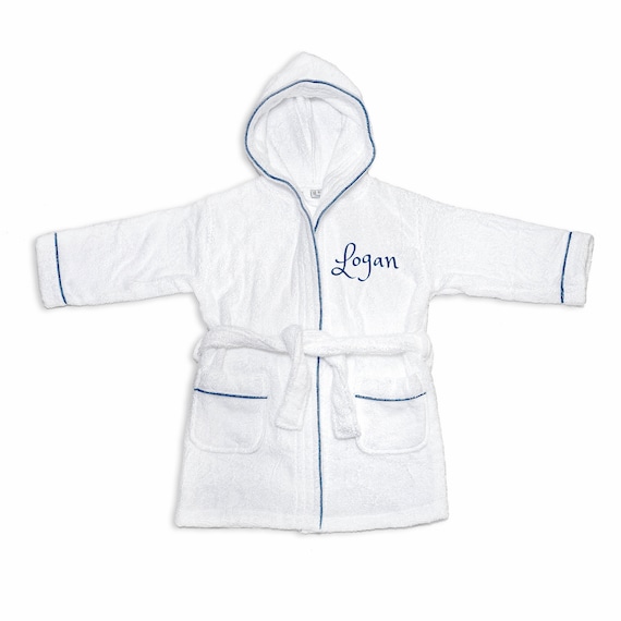 PERSONALIZED Baby Bathrobe - BLUE Toddler Bath robe -Custom Monogram /Name Embroidered Gift / robe /Baby /Baby Bath Robe kid bathrobe