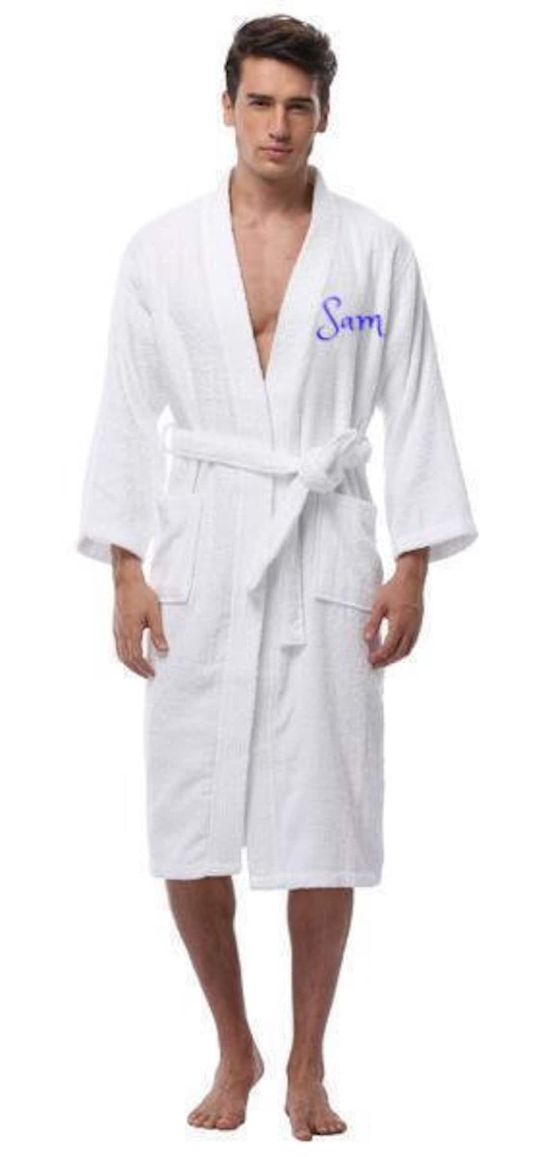 PERSONALIZED Men Terry Robe Cotton FREE Shipping Custom Monogram /name