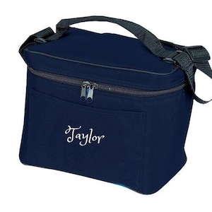 Personalized 6-Pack Cooler Bag / Lunch Bag - FREE Shipping -Custom Monogram /Name Embroidered Gift -Travel /Party /Giveaway /Office