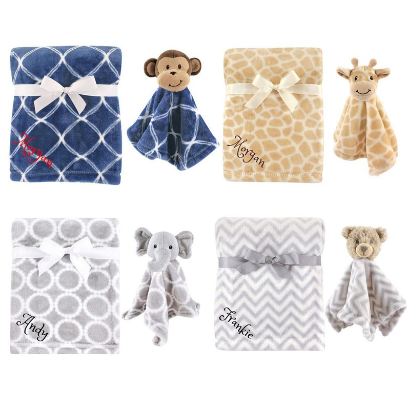 Personalized Blanket & Security Blanket Set for Baby Custom Etsy