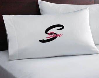 Wholesale Listing (Look at our store for retail) 20 Personalized Pillow cases Set - FREE Shipping - Custom Monogram / Name Embroidered Gift