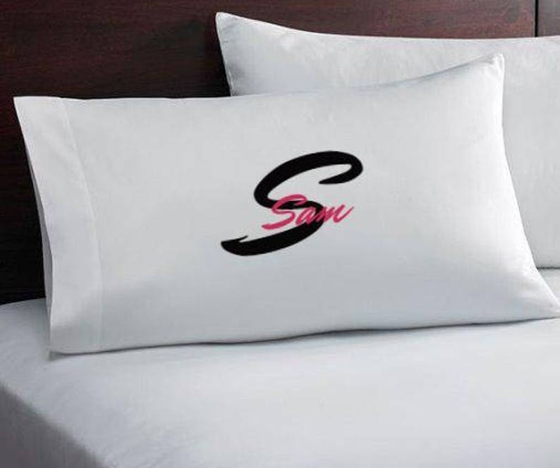 Custom Monogram Name Embroidered Gift 20 Personalized Pillow cases Set Wholesale Listing Look at our store for retail FREE Shipping