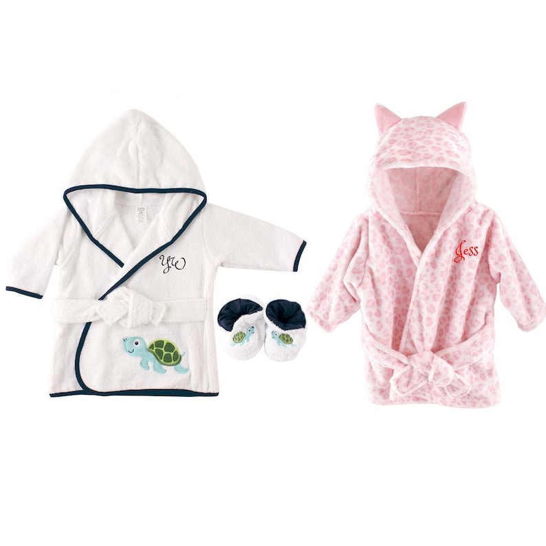 PERSONALIZED Baby Bathrobe Animal Infant Bath robe Custom Etsy