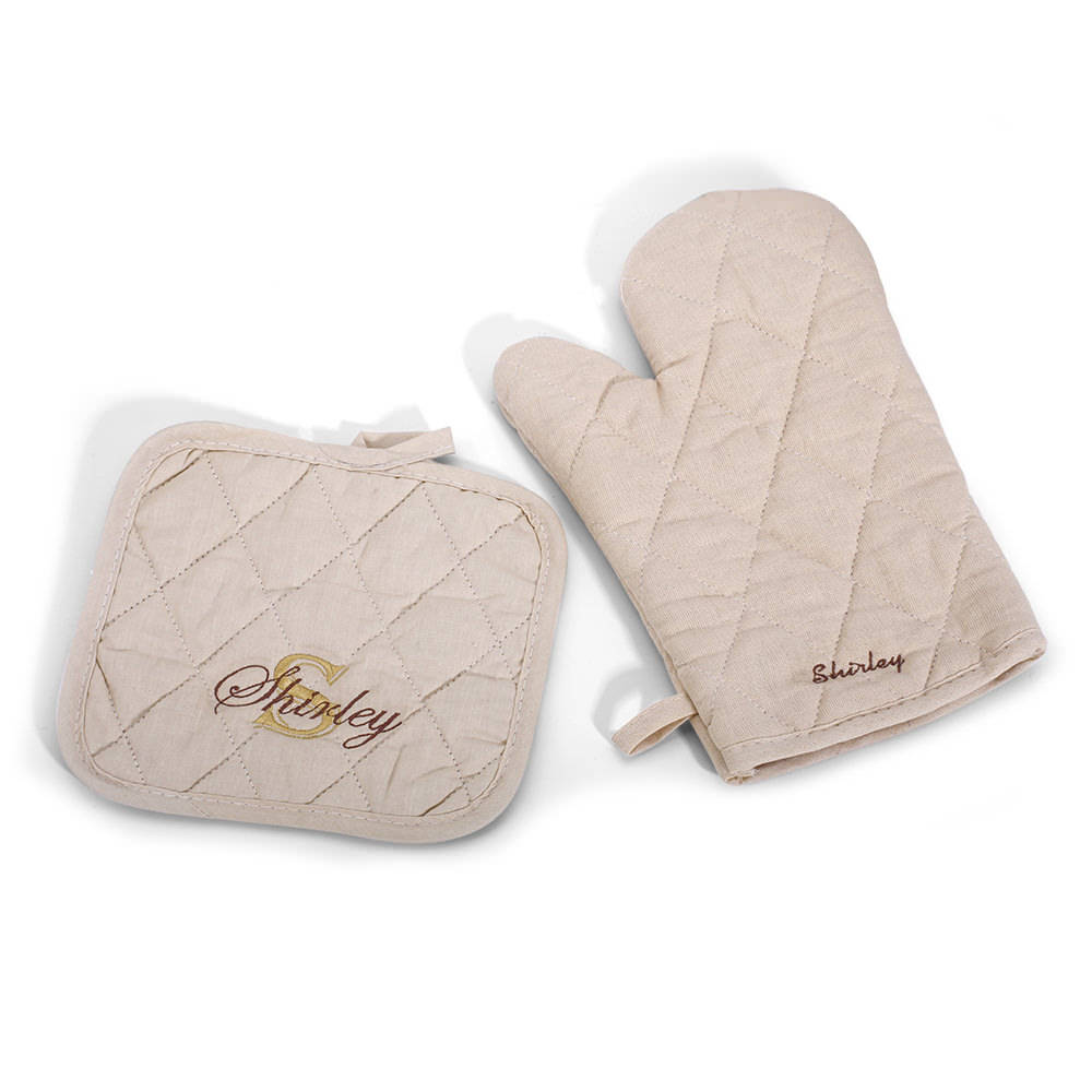 Personalized Oven Mitt and Pot Holder set 3 Colors FREE Etsy