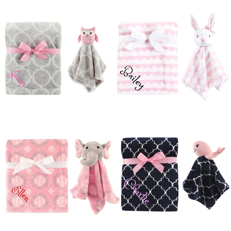 Personalized Blanket & Security Blanket Set for Baby Custom Etsy