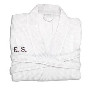 Gepersonaliseerde mannen wafel geweven badjas - Gratis verzending - Aangepaste Monogram / Naam geborduurd Cadeau- Badjas voor Spa & Cadeau of Cadeau - Douche