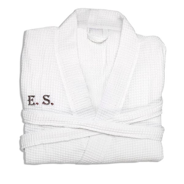 Personalized Men waffle weave robe - Free shipping - Custom Monogram / Name Embroidered Gift- Bathrobe For Spa & Present or Gift - Shower