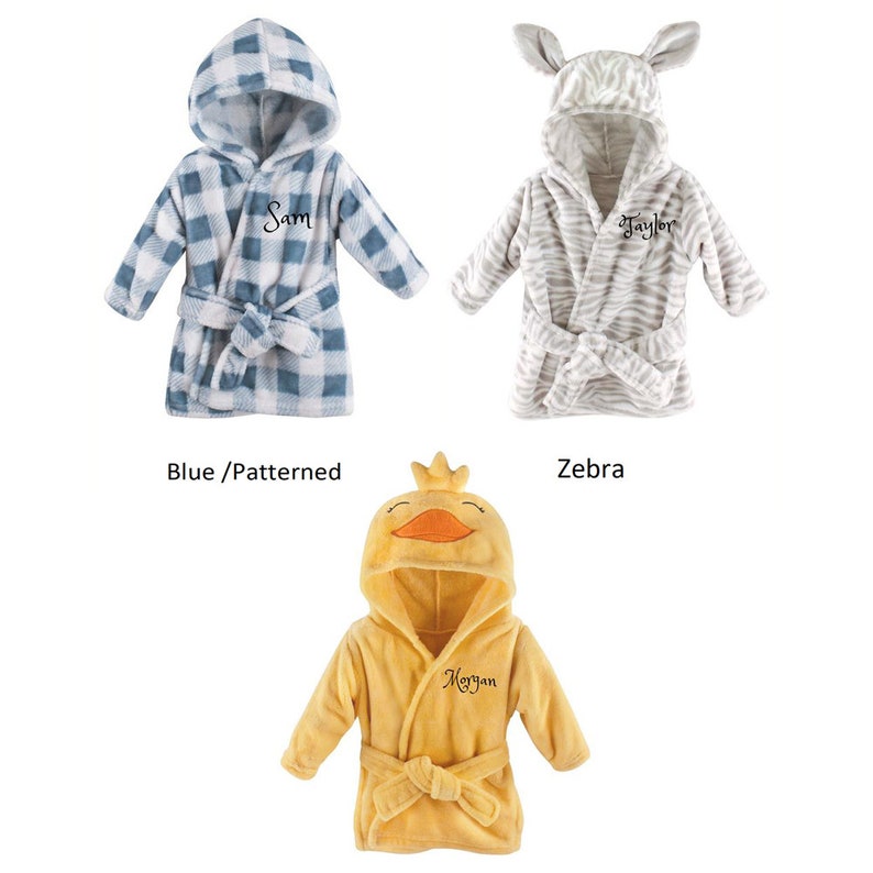 PERSONALIZED Baby Bathrobe fish Terry Infant Bath Robe Etsy