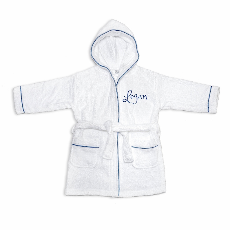 PERSONALIZED Baby Bathrobe Toddler Bath robe Custom Monogram /Name Toddler bathrobe terry robe /Baby Shower Baby Bath Robe kid bathrobe Blue