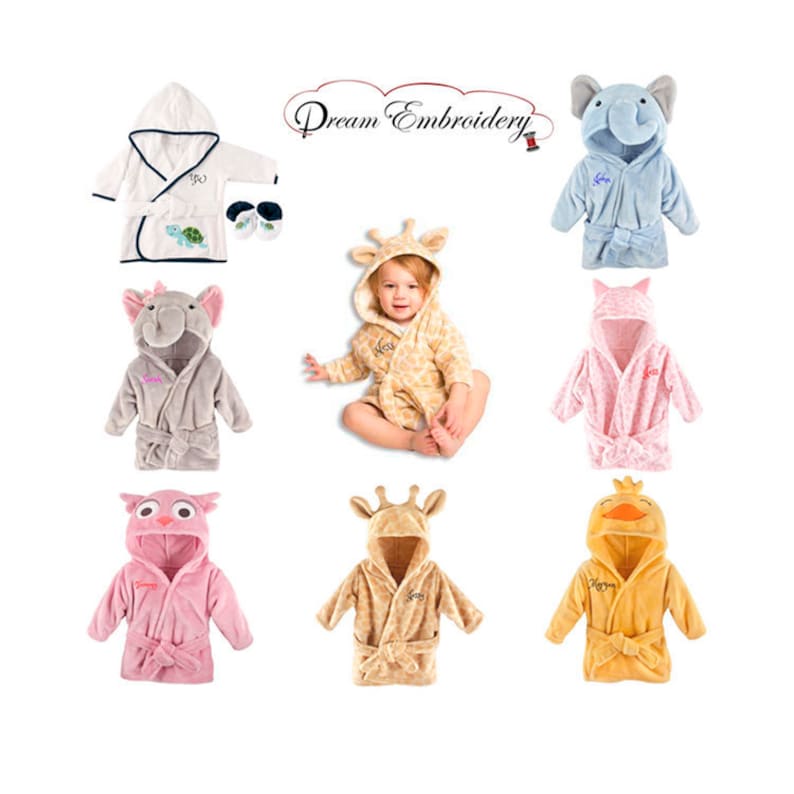 PERSONALIZED Baby Bathrobe christmas infant Bath Robe Etsy