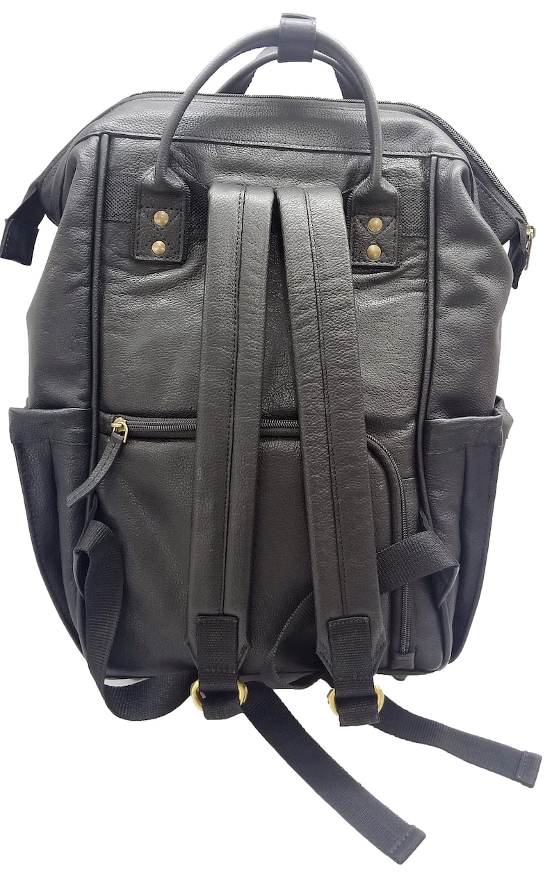 Brown Leather Diaper Bag Tote Bag Genuine Leather Diaper Bag Etsy