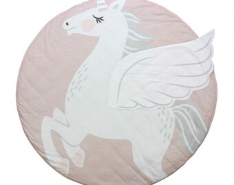 PERSONALIZED Baby Mat Pink Unicorn play mat Custom Monogram Gift Baby Shower Infant soft Carpet Baby Child Room Decor Area Rug Baby rug