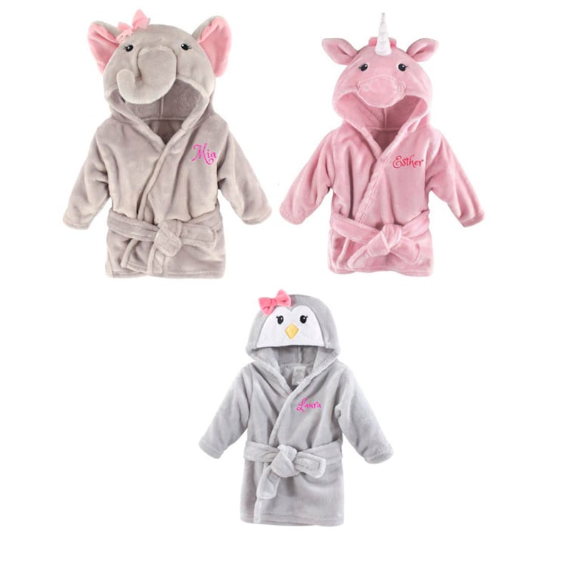 PERSONALIZED Baby Bathrobe LION infant Bath Robe custom Etsy