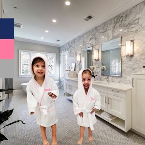 PERSONALIZED Baby Bathrobe Toddler Bath robe Custom Monogram /Name Toddler bathrobe terry robe /Baby Shower Baby Bath Robe kid bathrobe image 1